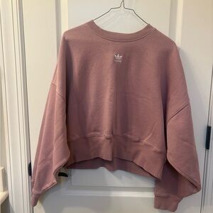 Adidas Lavender Cropped Crewneck